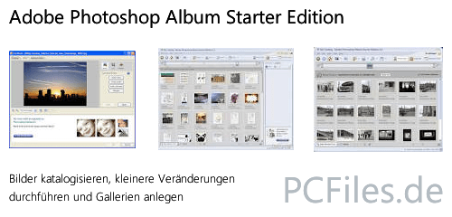 Download und Infos und Anleitung in deutsch zu Adobe Photoshop Album Starter Edition
