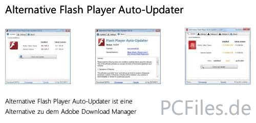 Download und Infos und Anleitung in deutsch zu Alternative Flash Player Auto-Updater