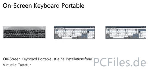 Download und Infos und Anleitung in deutsch zu On-Screen Keyboard Portable