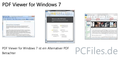 Download und Infos und Anleitung in deutsch zu PDF Viewer for Windows 7
