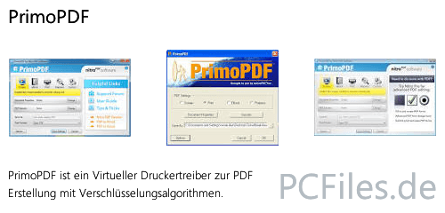 Download und Infos und Anleitung in deutsch zu PrimoPDF