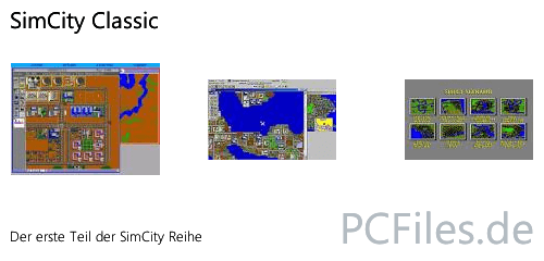 Download und Infos und Anleitung in deutsch zu SimCity Classic