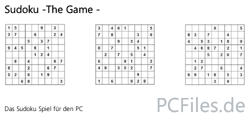 Download und Infos und Anleitung in deutsch zu Sudoku -The Game -